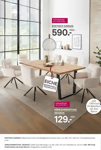 Kabs Polsterwelt Esstisch sargas Angebot