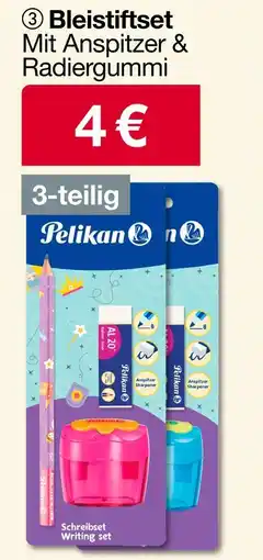 Woolworth Pelikan bleistiftset mit anspitzer & radiergummi Angebot