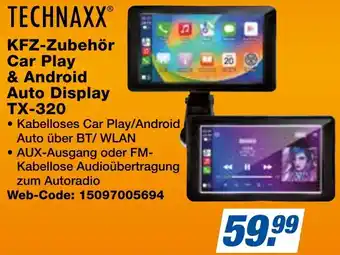 expert Techno Land TECHNAXX KFZ-Zubehör Car Play & Android Auto Display TX-320 Angebot