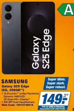 expert Techno Land SAMSUNG Galaxy S25 Edge (5G, 256GB) Angebot