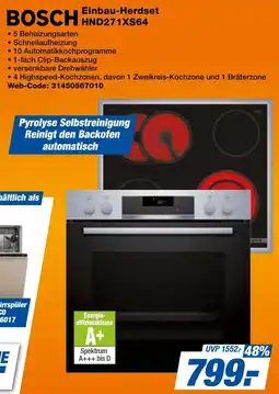 expert Techno Land BOSCH Einbau-Herdset HND271XS64 Angebot