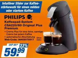 expert Techno Land PHILIPS Kaffeepad-System CSA220/60 Original Plus Premium Angebot