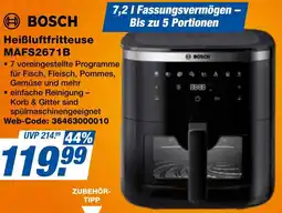 expert Techno Land BOSCH Heißluftfritteuse MAFS2671B Angebot