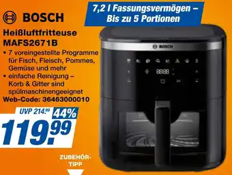 expert Techno Land BOSCH Heißluftfritteuse MAFS2671B Angebot