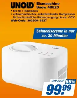 expert Techno Land UNOLD Eismaschine Snow 48820 Angebot