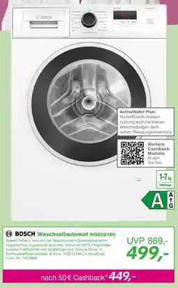 EP BOSCH Waschvollautomat WGE02490 Angebot