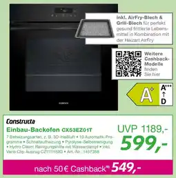EP Constructa Einbau-Backofen CX53EZO1T Angebot