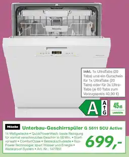 EP Miele Unterbau-Geschirrspüler G 5611 SCU Active Angebot