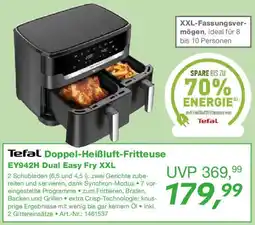 EP Tefal Doppel-Heißluft-Fritteuse EY942H Dual Easy Fry XXL Angebot