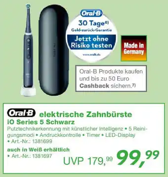 EP Oral-B elektrische Zahnbürste iO Series 5 Schwarz Angebot