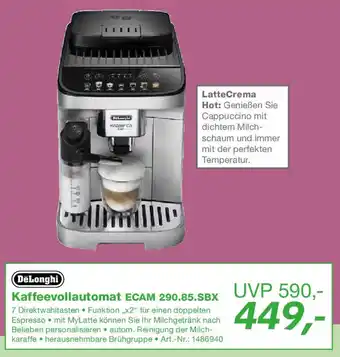 EP DeLonghi Kaffeevollautomat ECAM 290.85.SBX Angebot