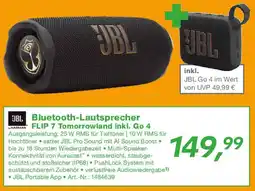 EP JBL Bluetooth-Lautsprecher FLIP 7 Tomorrowland inkl. Go 4 Angebot