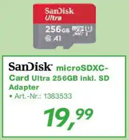 EP SanDisk microSDXC Card Ultra 256GB inkl. SD Adapter Angebot