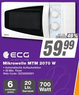 K+B Expert ECG Mikrowelle MTM 2070 W Angebot