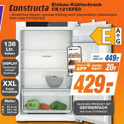 K+B Expert Constructa Einbau-Kühlschrank CK121EFE0 Angebot