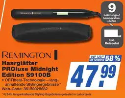 K+B Expert REMINGTON Haarglätter PROluxe Midnight Edition S9100B Angebot