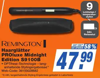 K+B Expert REMINGTON Haarglätter PROluxe Midnight Edition S9100B Angebot