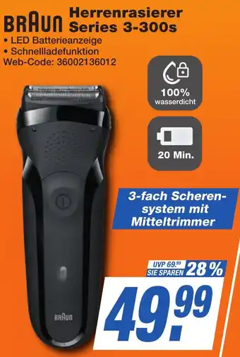 K+B Expert BRAUN Herrenrasierer Series 3-300s Angebot