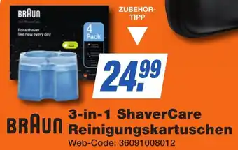 K+B Expert BRAUN 3-in-1 ShaverCare Reinigungskartuschen Angebot