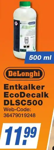 K+B Expert DeLonghi Entkalker EcoDecalk DLSC500 Angebot