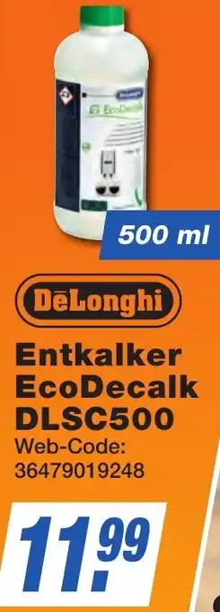 K+B Expert DeLonghi Entkalker EcoDecalk DLSC500 Angebot