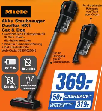 K+B Expert Miele Akku Staubsauger Duoflex HX1 Cat & Dog Angebot
