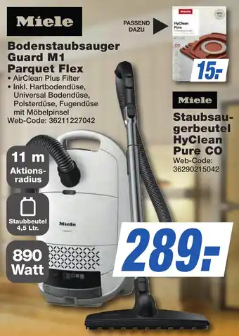 K+B Expert Miele Bodenstaubsauger Guard M1 Parquet Flex Angebot