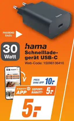 K+B Expert hama Schnellladegerät USB-C Angebot