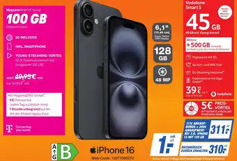 K+B Expert Apple iPhone 16 Angebot