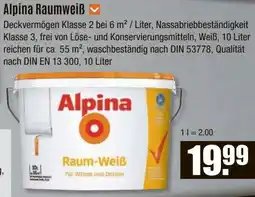 V Baumarkt Alpina Raumweiß Angebot