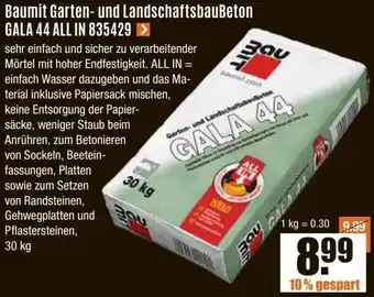 V Baumarkt Baumit Garten- und Landschaftsbau Beton GALA 44 ALL IN 835429 Angebot