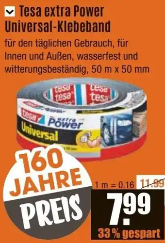 V Baumarkt Tesa extra Power Universal-Klebeband Angebot