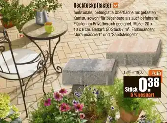V Baumarkt Rechteckpflaster Angebot