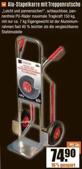 V Baumarkt Alu-Stapelkarre mit Treppenrutsche Angebot