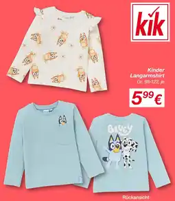 KiK Kinder Langarmshirt Angebot