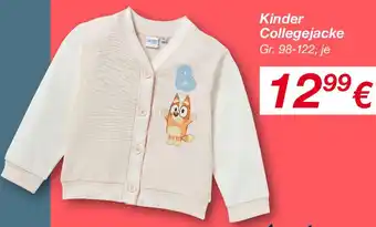 KiK Kinder Collegejacke Angebot