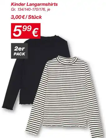 KiK Kinder Langarmshirts Angebot
