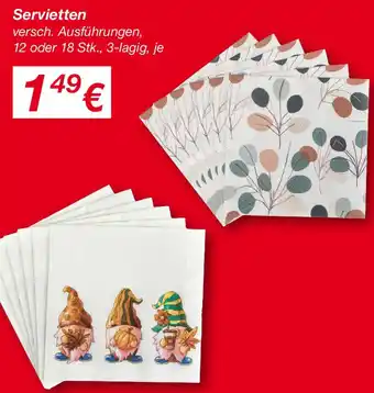 KiK Servietten Angebot