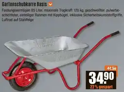 V Baumarkt Gartenschubkarre Basis Angebot