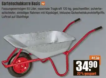 V Baumarkt Gartenschubkarre Basis Angebot