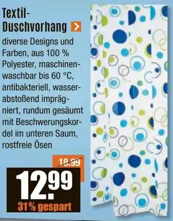 V Baumarkt Textil Duschvorhang Angebot
