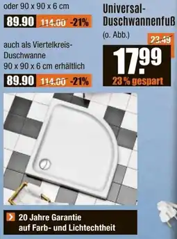 V Baumarkt Universal Duschwannenfuß Angebot