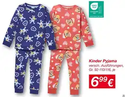 KiK Kinder pyjama Angebot