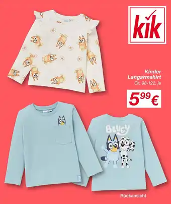 KiK Kinder langarmshirt Angebot