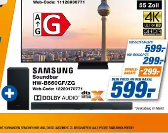 Expert Samsung gq55q7f5auxzg + soundbar hw-b660gf/zg Angebot