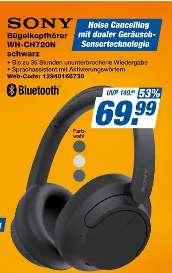 Expert Sony bügelkopfhörer wh-ch720n Angebot