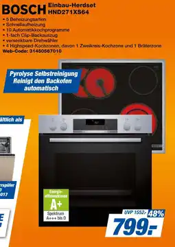 Expert Bosch einbau-herdset hnd271xs64 Angebot