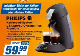 Expert Philips kaffeepad-system csa220/60 original plus premium Angebot