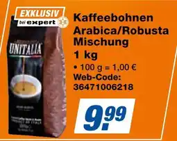 Expert Unitalia kaffeebohnen arabica/robusta mischung Angebot