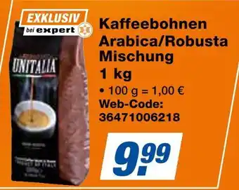 Expert Unitalia kaffeebohnen arabica/robusta mischung Angebot